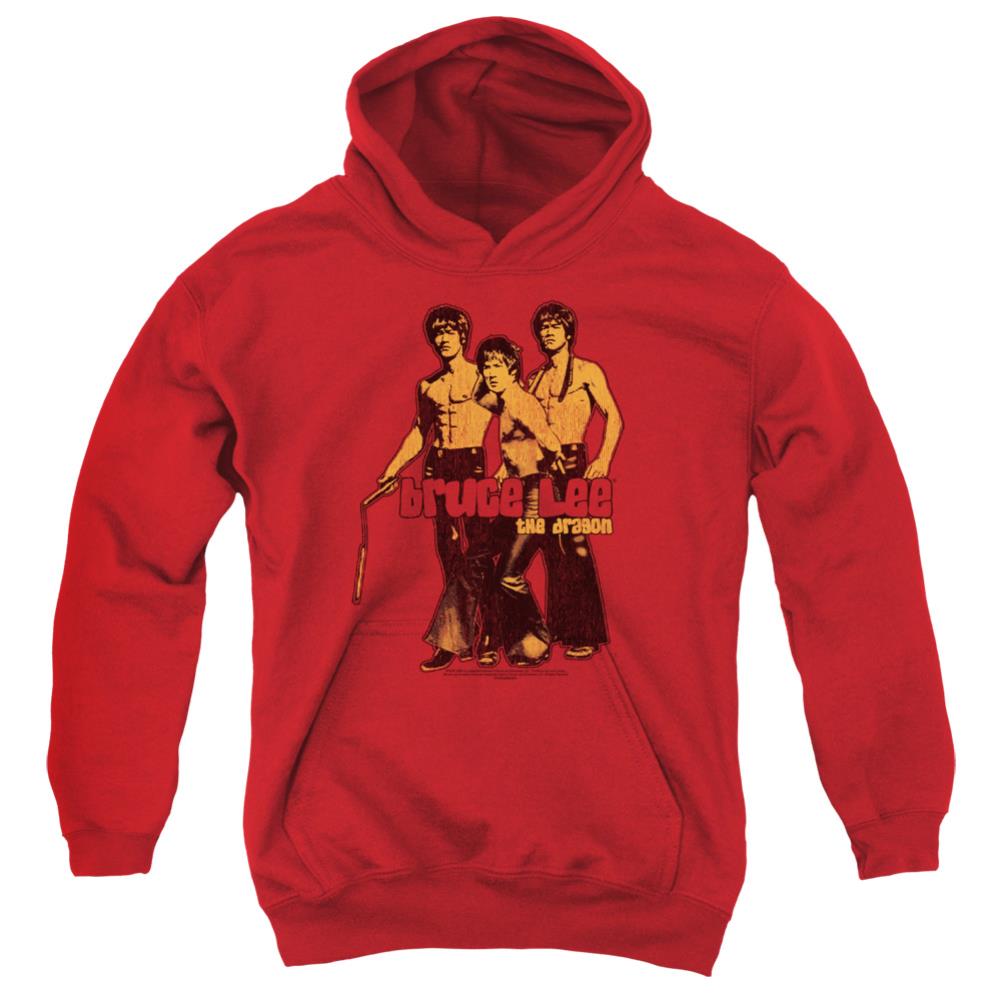 Bruce Lee Nunchucks Youth Cotton Poly Pull-Over Hoodie