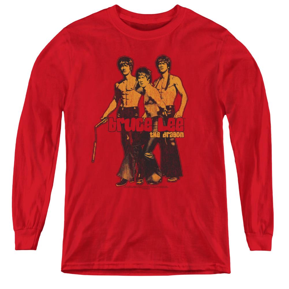 Bruce Lee Nunchucks Youth Long-Sleeve T-Shirt