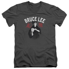 Bruce Lee Ready Men's 30/1 Cotton Slim V-Neck T-Shirt