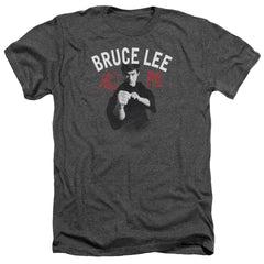 Bruce Lee Ready Men's 30/1 Heather 60 40 Poly Short-Sleeve T-Shirt