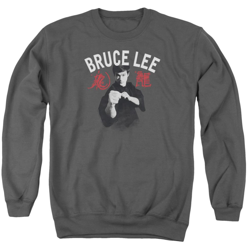 Bruce Lee Ready Men's Crewneck 50 50 Poly Long-Sleeve T-Shirt