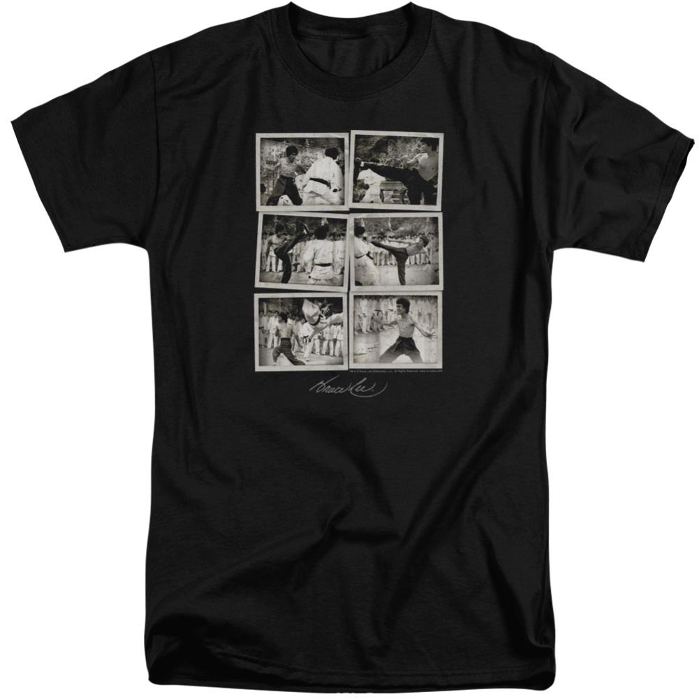 Bruce Lee Snap Shots Men's 18/1 Tall Cotton Short-Sleeve T-Shirt