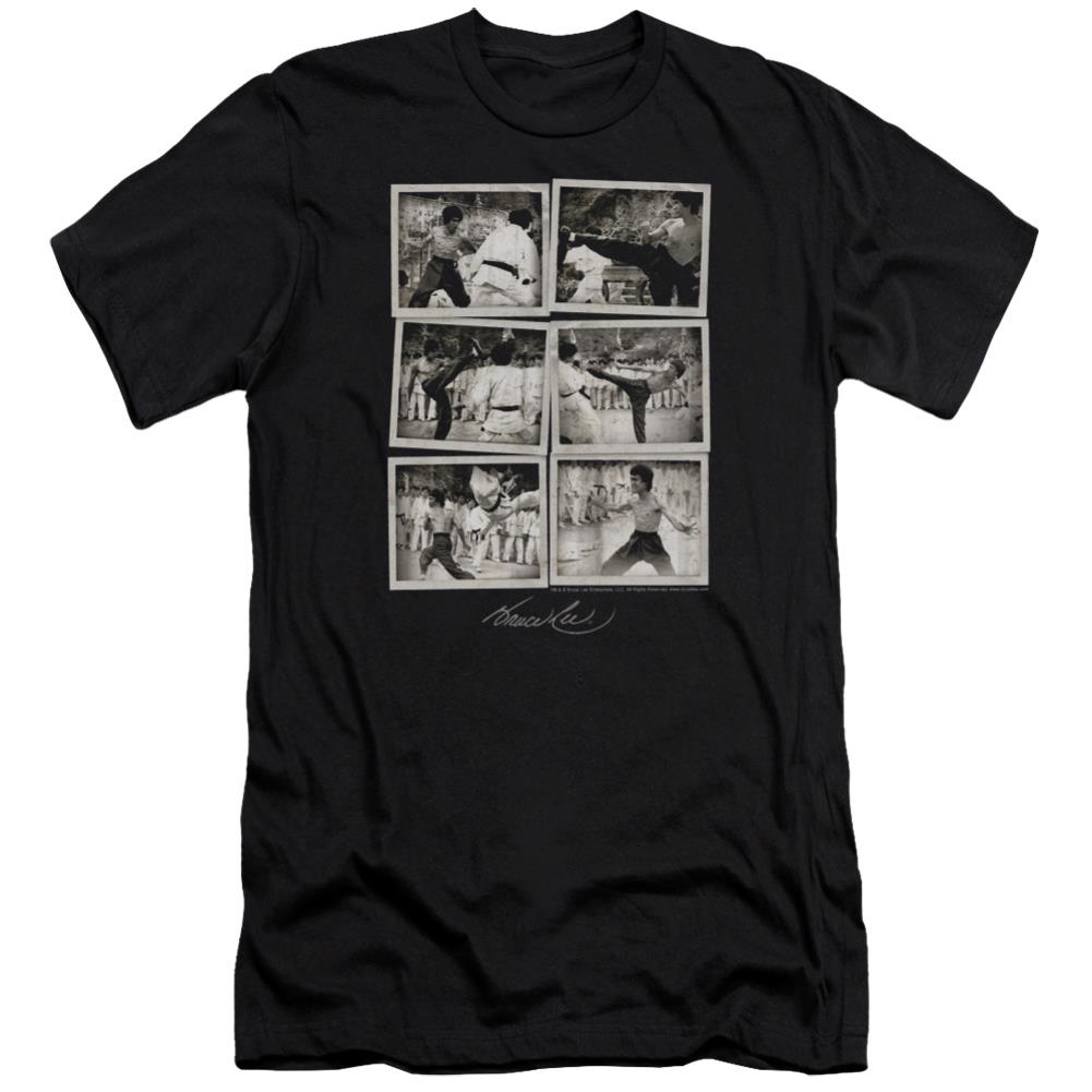 Bruce Lee Snap Shots Men's Ultra-Soft 30/1 Cotton Slim Short-Sleeve T-Shirt