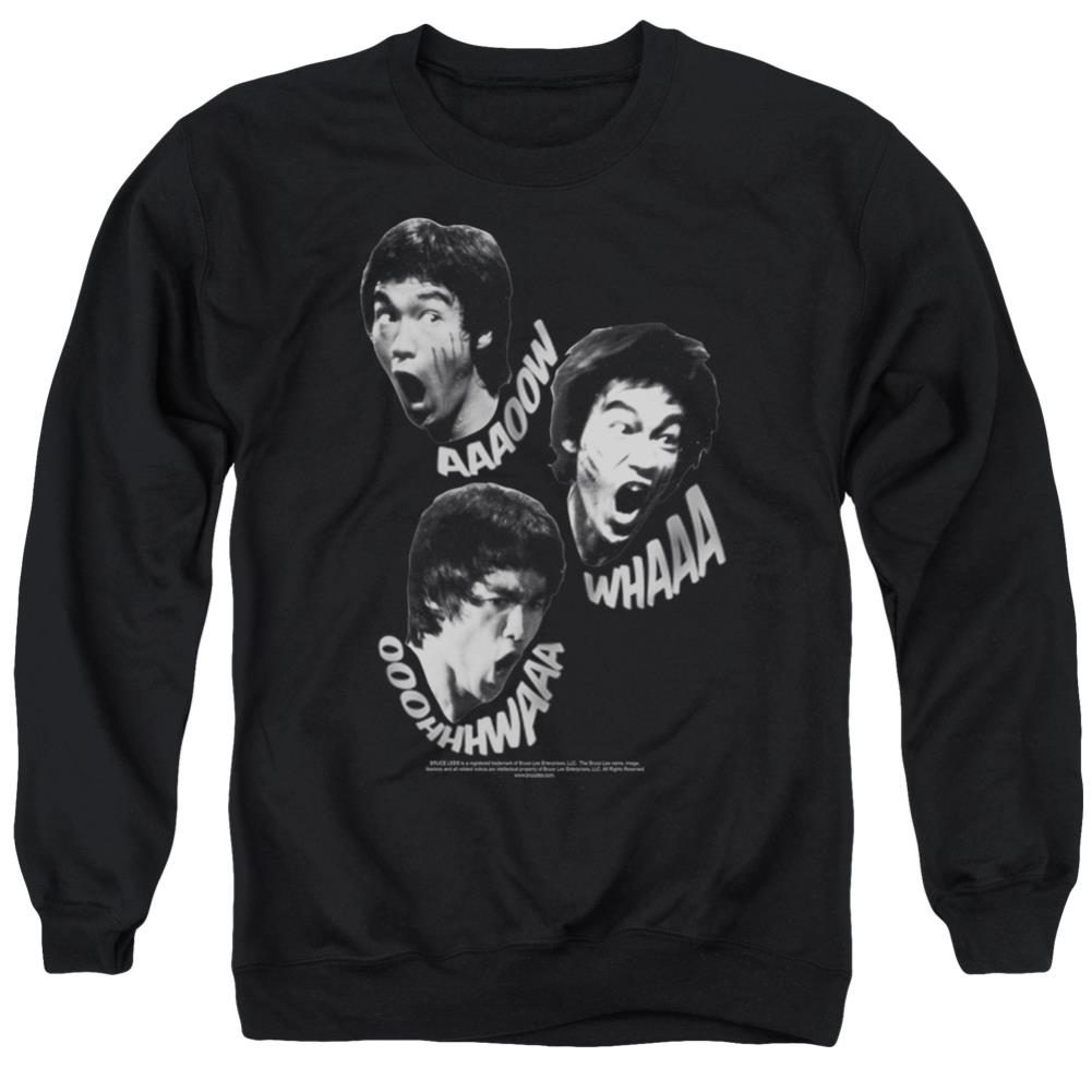 Bruce Lee Sounds Of The Dragon Men's Crewneck 50 50 Poly Long-Sleeve T-Shirt
