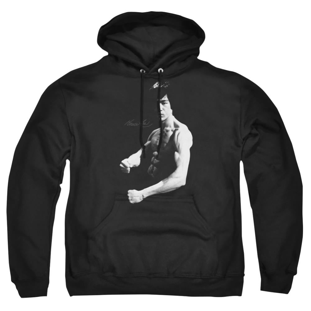 Bruce Lee Stance Men's Pull-Over 75 25 Poly Hoodie
