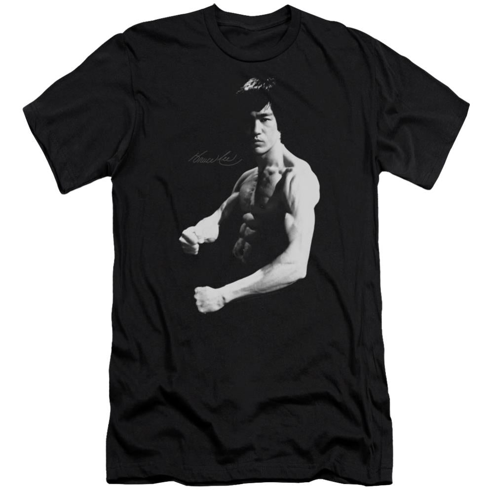 Bruce Lee Stance Men's Ultra-Soft 30/1 Cotton Slim Short-Sleeve T-Shirt