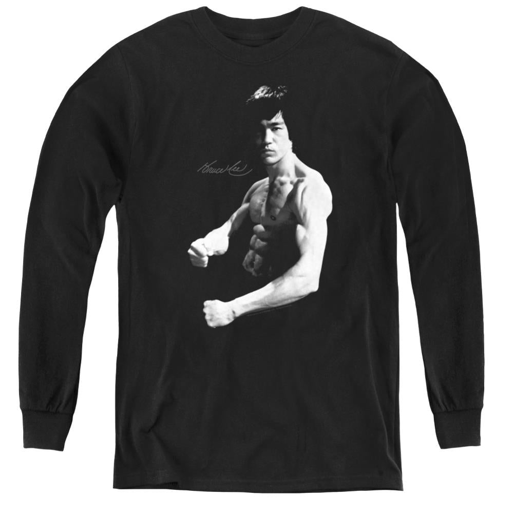 Bruce Lee Stance Youth Long-Sleeve T-Shirt