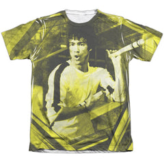 Bruce Lee Stripes Men's Regular Fit Poly Cotton Short-Sleeve T-Shirt