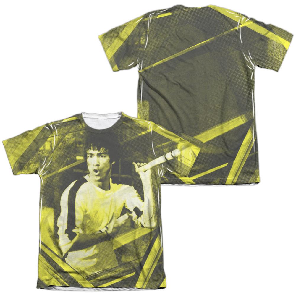 Bruce Lee Stripes Men's Regular Fit Poly Cotton Short-Sleeve T-Shirt