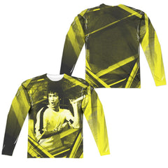 Bruce Lee Stripes Men's Regular Fit Polyester Long-Sleeve T-Shirt