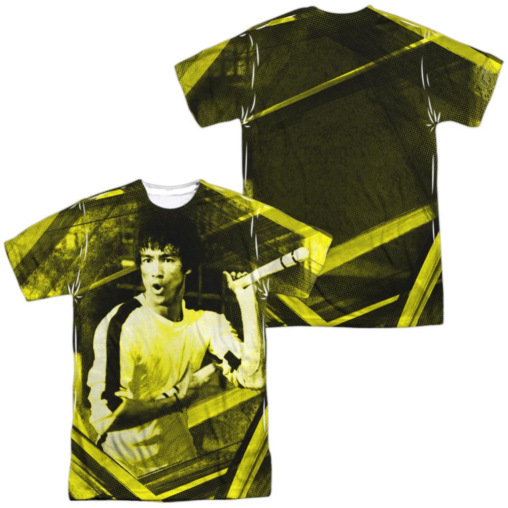 Bruce Lee Stripes Men's Regular Fit Polyester Short-Sleeve T-Shirt