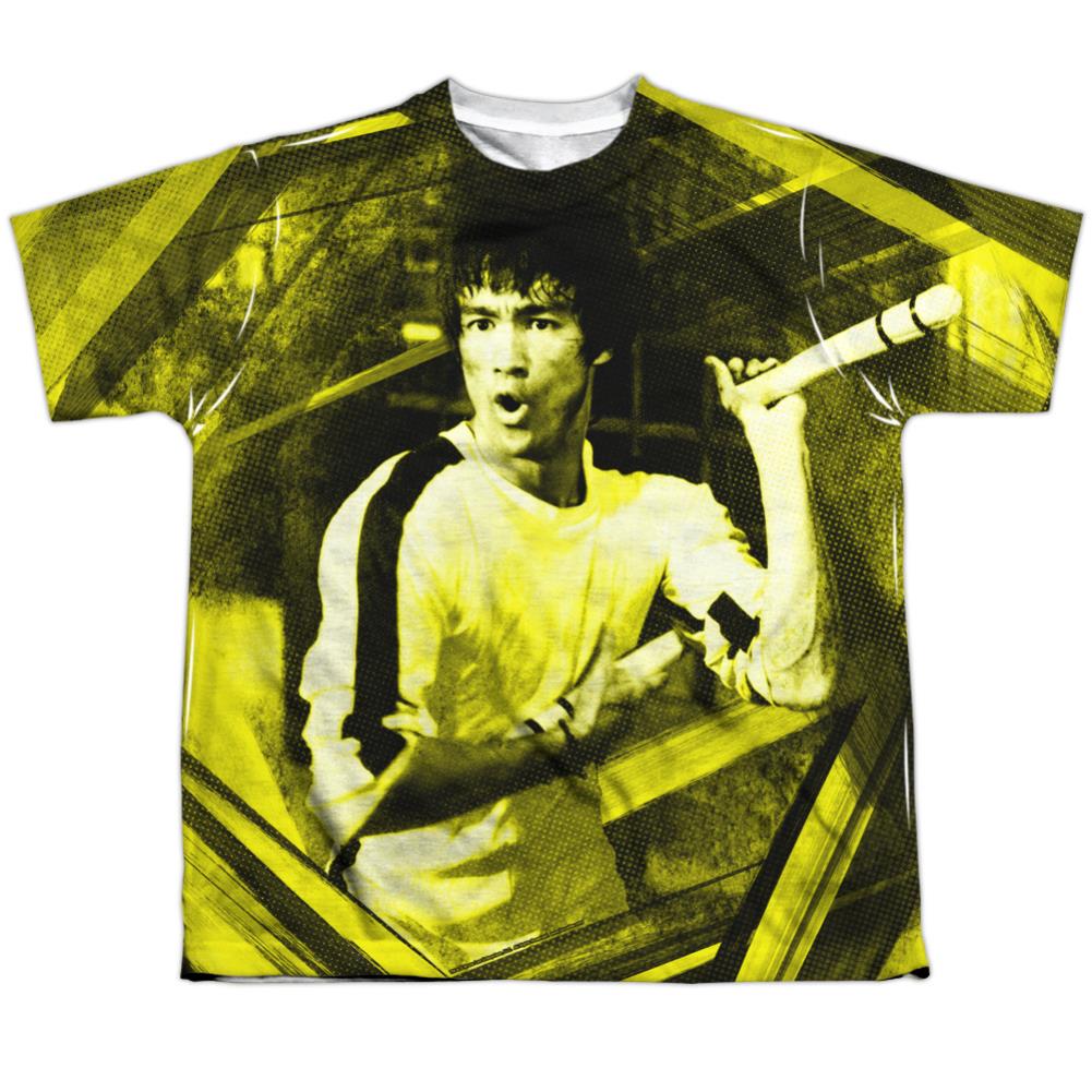 Bruce Lee Stripes Youth Regular Fit Poly Short-Sleeve T-Shirt