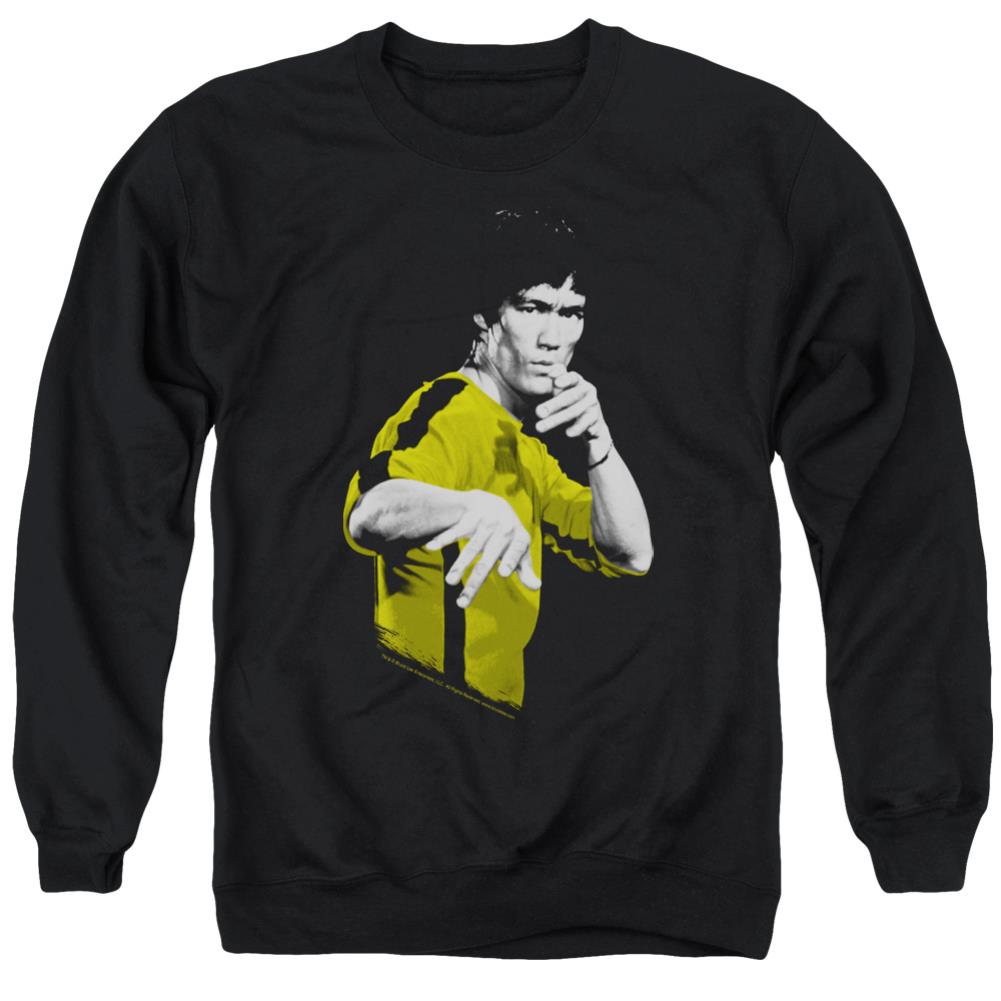 Bruce Lee Suit Of Death Men's Crewneck 50 50 Poly Long-Sleeve T-Shirt