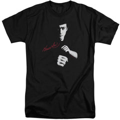 Bruce Lee The Dragon Awaits Men's 18/1 Tall Cotton Short-Sleeve T-Shirt