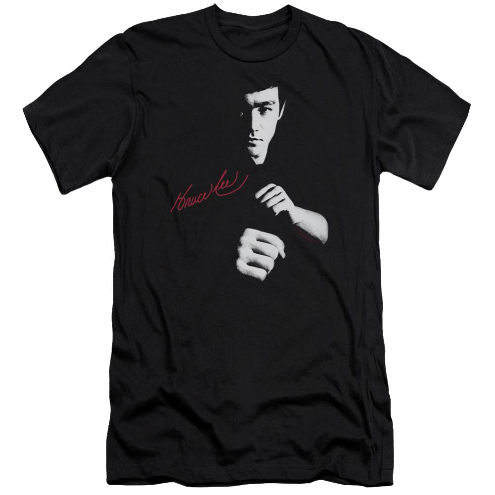 Bruce Lee The Dragon Awaits Men's Ultra-Soft 30/1 Cotton Slim Short-Sleeve T-Shirt