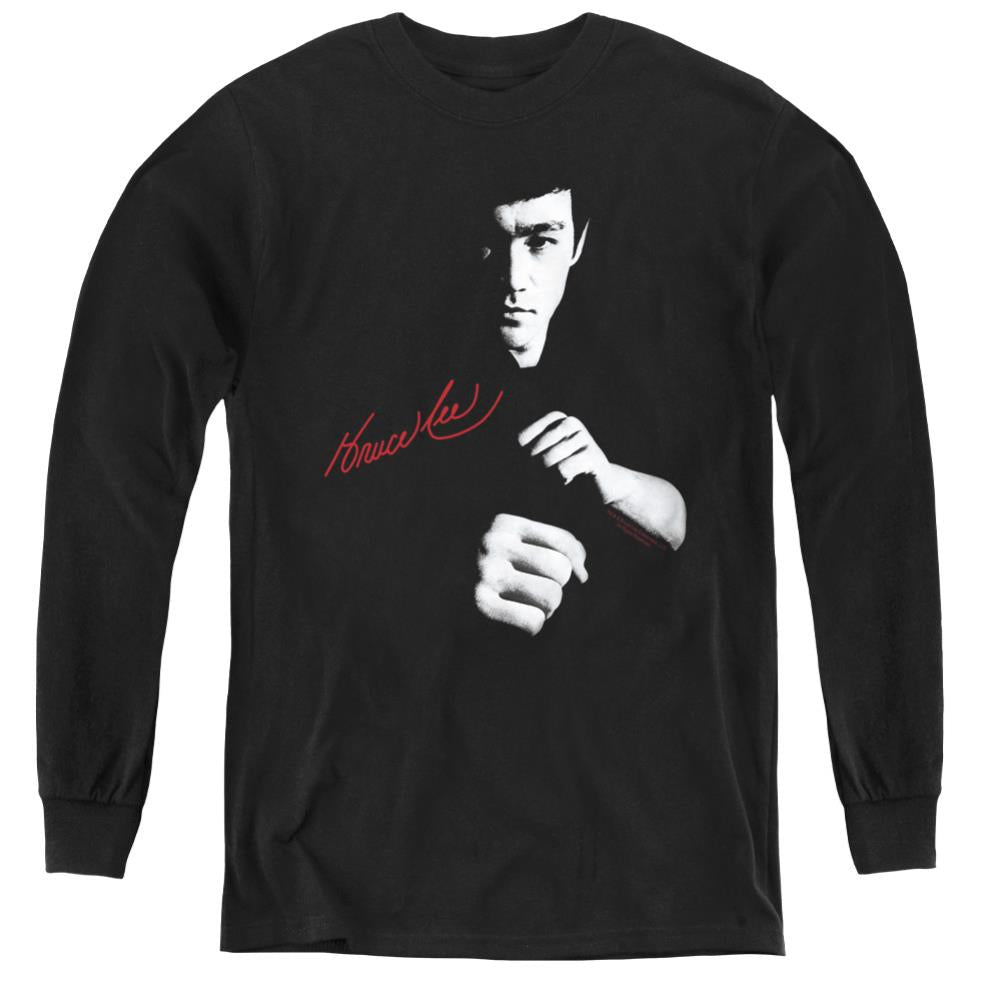 Bruce Lee The Dragon Awaits Youth Long-Sleeve T-Shirt