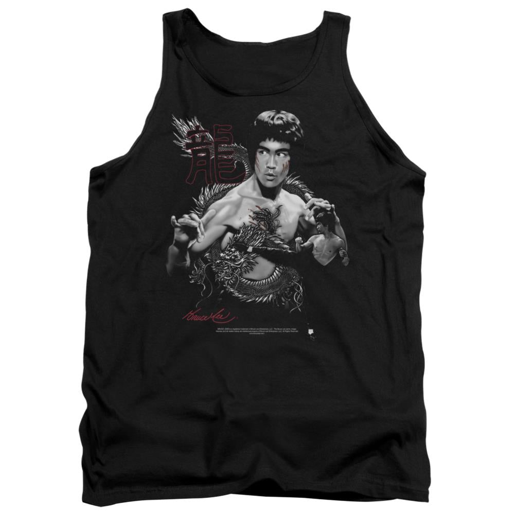 Bruce Lee The Dragon Men's 18/1 Cotton Tank Top