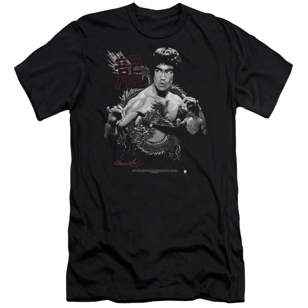 Bruce Lee The Dragon Men's Ultra-Soft 30/1 Cotton Slim Short-Sleeve T-Shirt