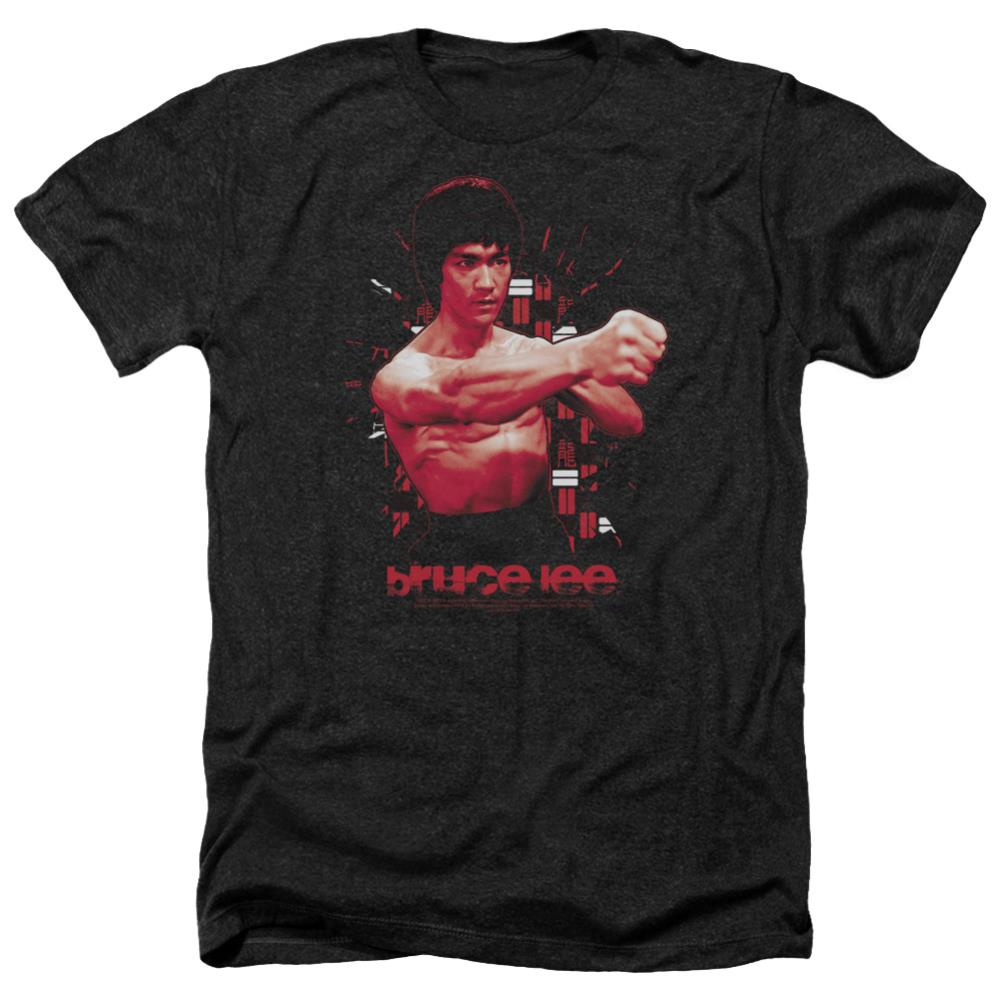 Bruce Lee The Shattering Fist Men's 30/1 Heather 60 40 Poly Short-Sleeve T-Shirt