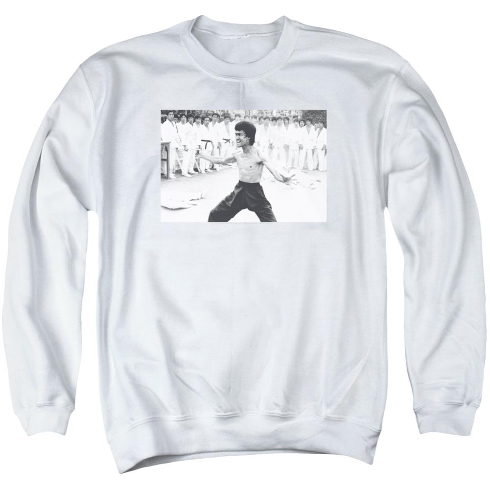Bruce Lee Triumphant Men's Crewneck 50 50 Poly Long-Sleeve T-Shirt