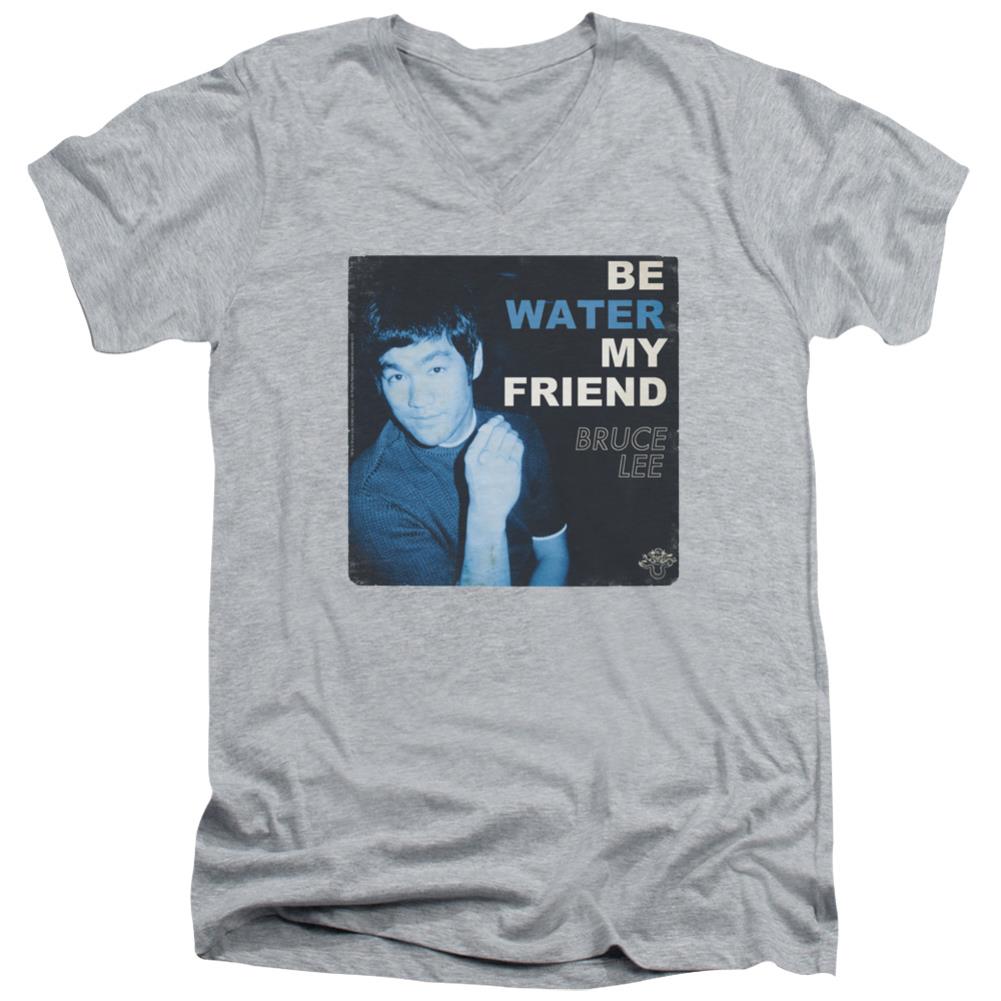 Bruce Lee Water Men's 30/1 Cotton Slim V-Neck T-Shirt