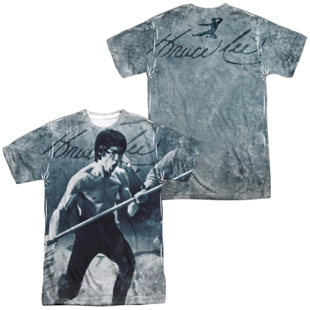 Bruce Lee Whoooaa (Front/Back Print) Men's Regular Fit Polyester Short-Sleeve T-Shirt