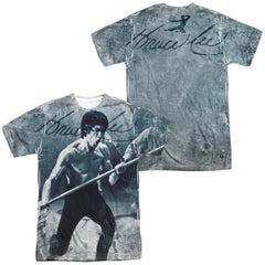 Bruce Lee Whoooaa (Front/Back Print) Men's Regular Fit Polyester Short-Sleeve T-Shirt