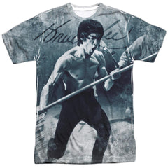 Bruce Lee Whoooaa Men's Regular Fit Polyester Short-Sleeve T-Shirt