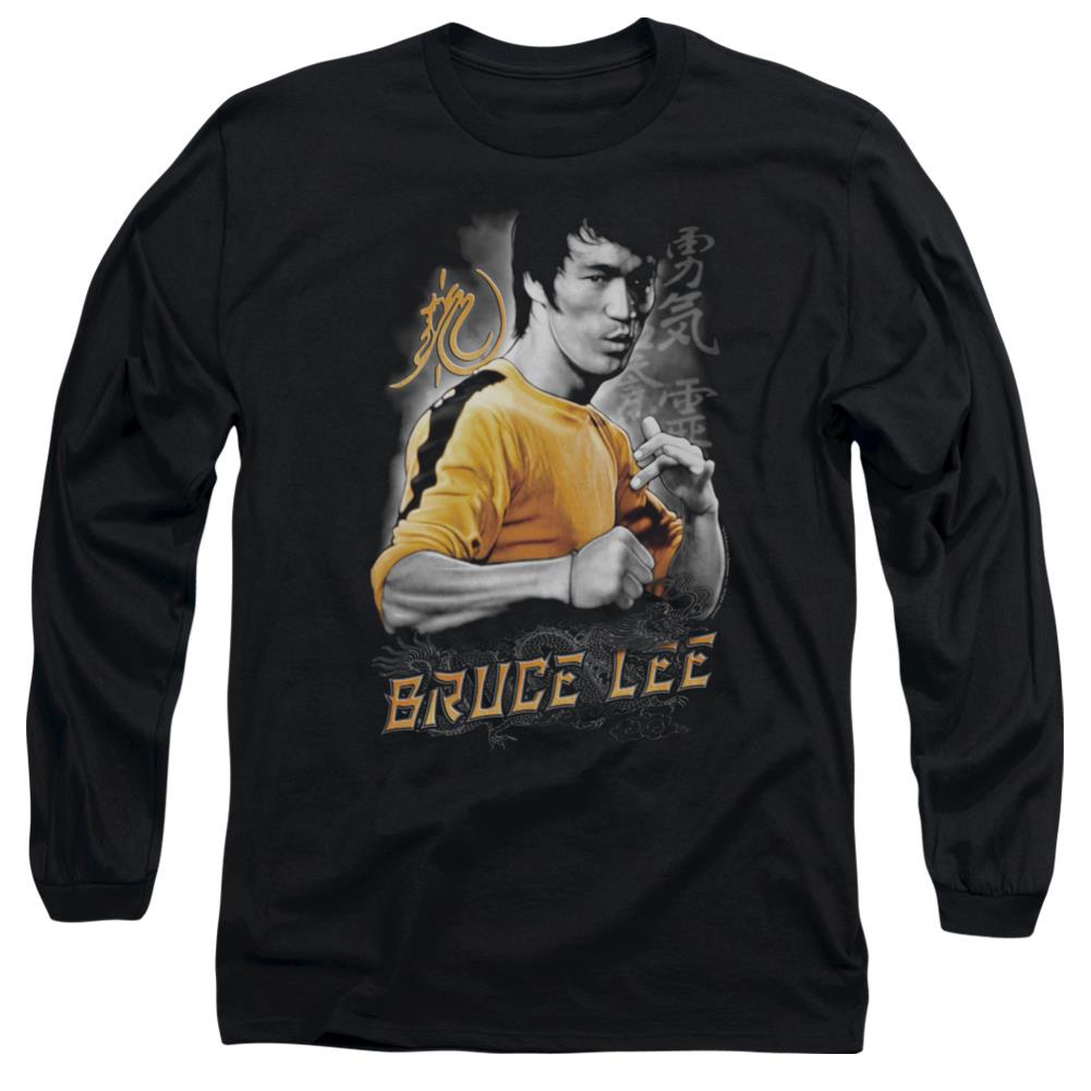 Bruce Lee Yellow Dragon Men's 18/1 Cotton Long-Sleeve T-Shirt