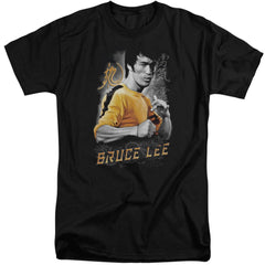 Bruce Lee Yellow Dragon Men's 18/1 Tall Cotton Short-Sleeve T-Shirt