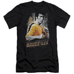 Bruce Lee Yellow Dragon Men's Ultra-Soft 30/1 Cotton Slim Short-Sleeve T-Shirt