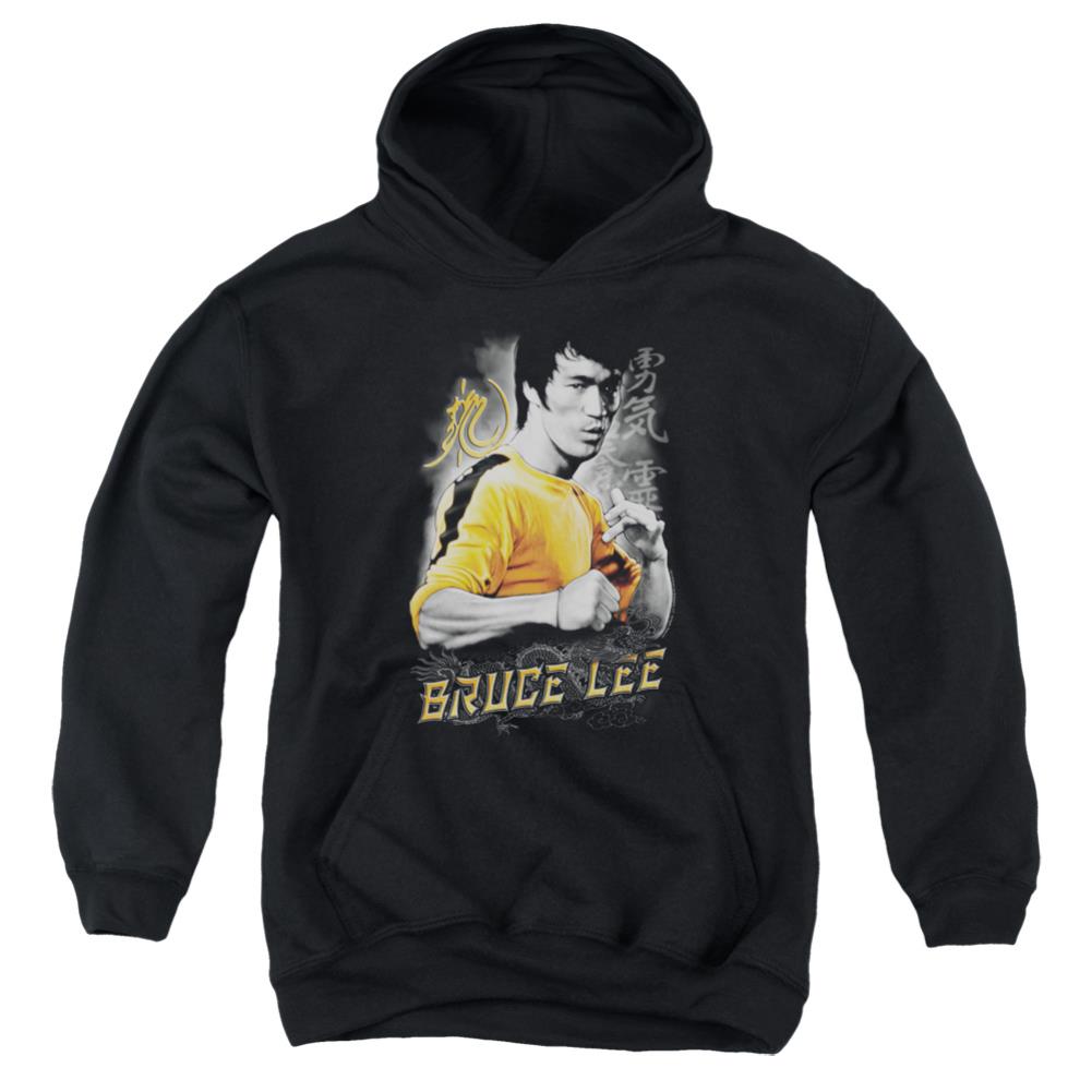 Bruce Lee Yellow Dragon Youth Cotton Poly Pull-Over Hoodie