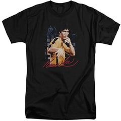 Bruce Lee Yellow Jumpsuit Men's 18/1 Tall Cotton Short-Sleeve T-Shirt