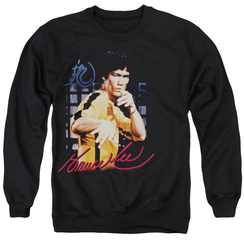 Bruce Lee Yellow Jumpsuit Men's Crewneck 50 50 Poly Long-Sleeve T-Shirt