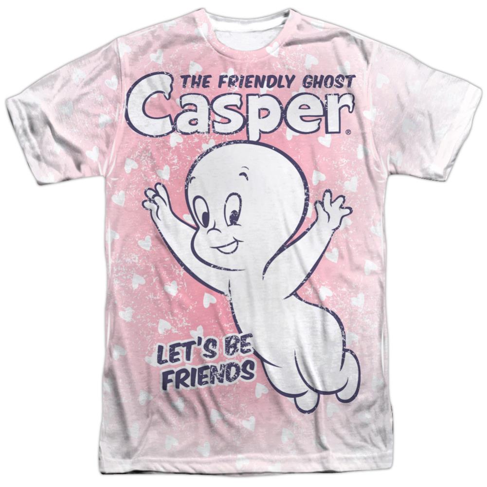 Casper Lets Be Friends Men's Regular Fit Polyester Short-Sleeve T-Shirt