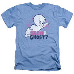 Casper Seen A Ghost Men's 30/1 Heather 60 40 Poly Short-Sleeve T-Shirt