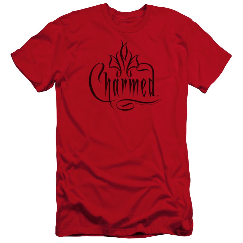 Charmed Charmed Logo Men's Ultra-Soft 30/1 Cotton Slim Short-Sleeve T-Shirt
