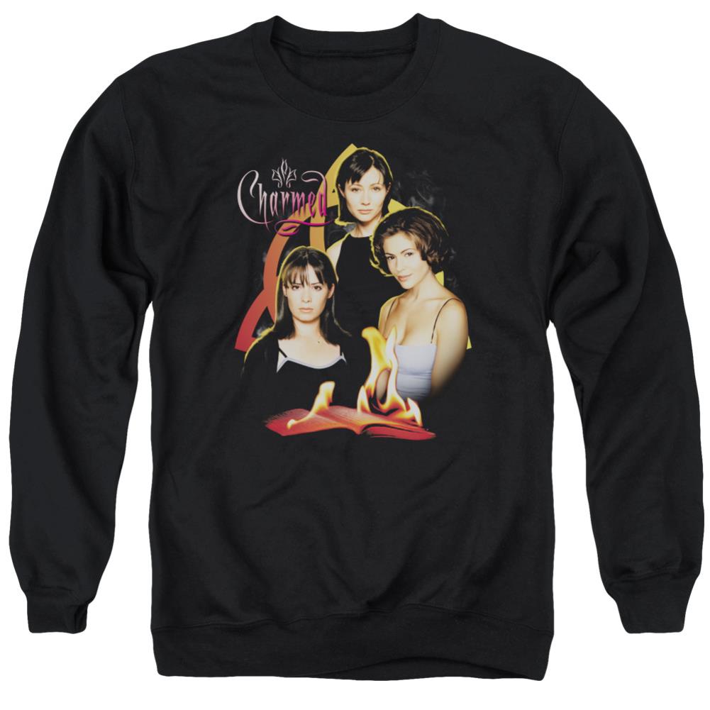 Charmed Original Three Men's Crewneck 50 50 Poly Long-Sleeve T-Shirt
