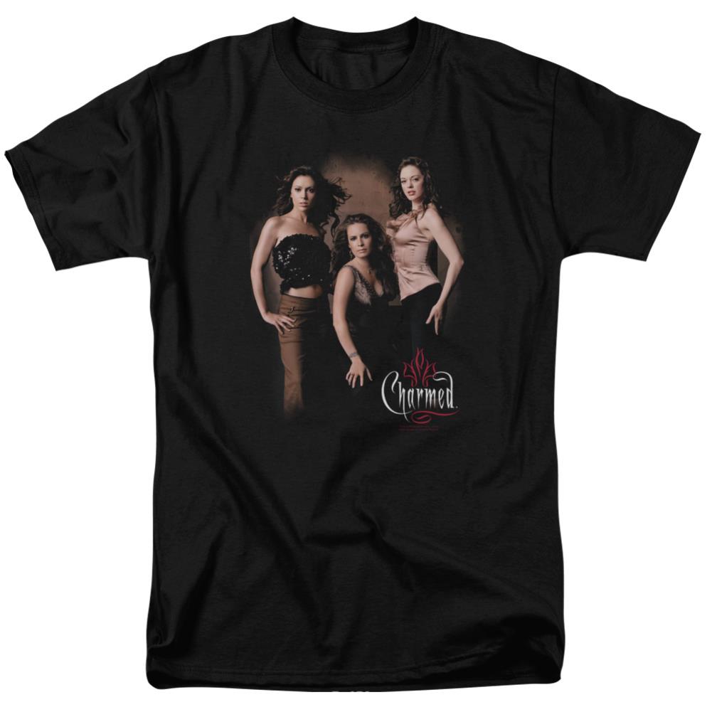 Charmed Three Hot Witches Men's 18/1 Cotton Short-Sleeve T-Shirt