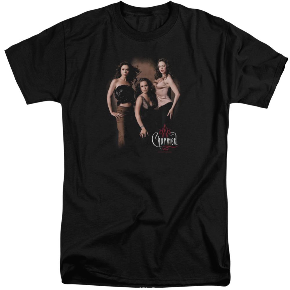 Charmed Three Hot Witches Men's 18/1 Tall Cotton Short-Sleeve T-Shirt