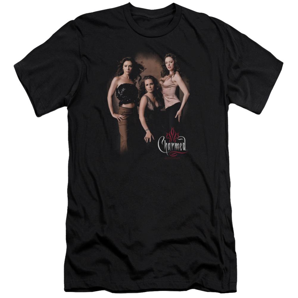 Charmed Three Hot Witches Men's Ultra-Soft 30/1 Cotton Slim Short-Sleeve T-Shirt