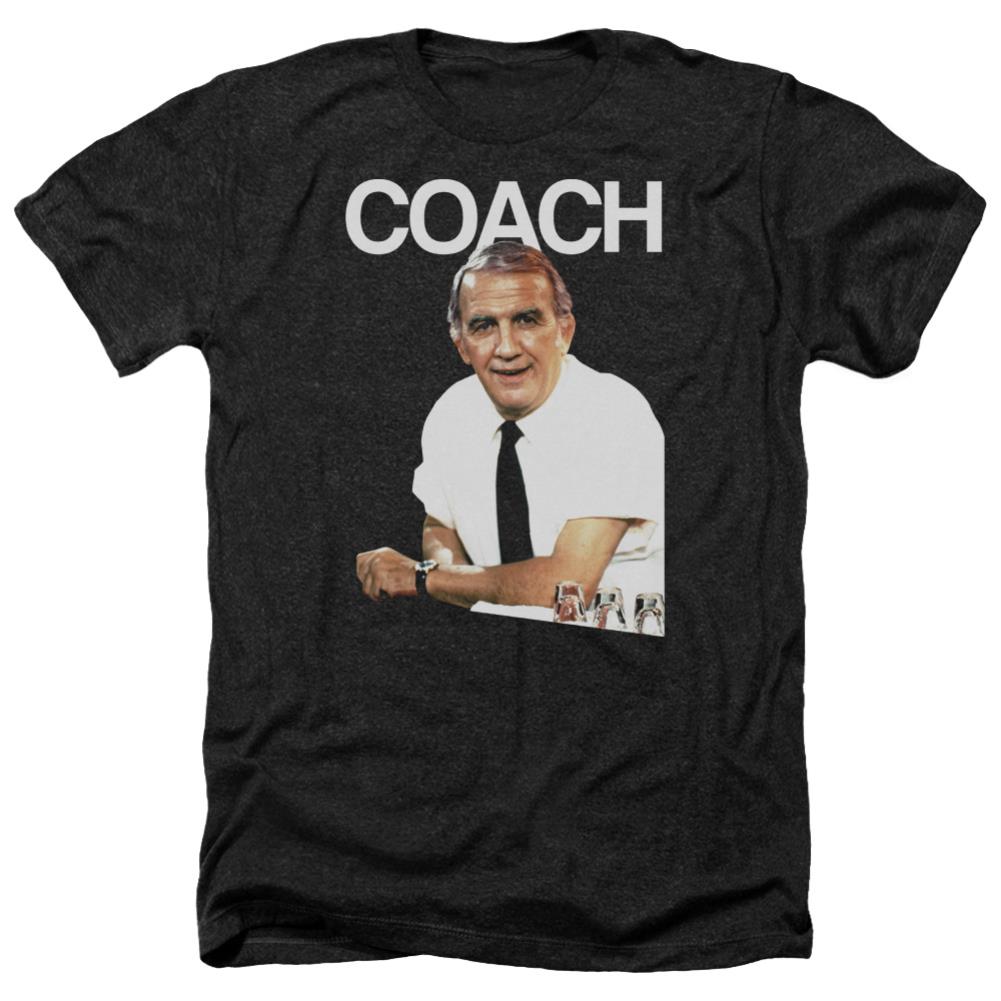 Cheers Coach Men's 30/1 Heather 60 40 Poly Short-Sleeve T-Shirt