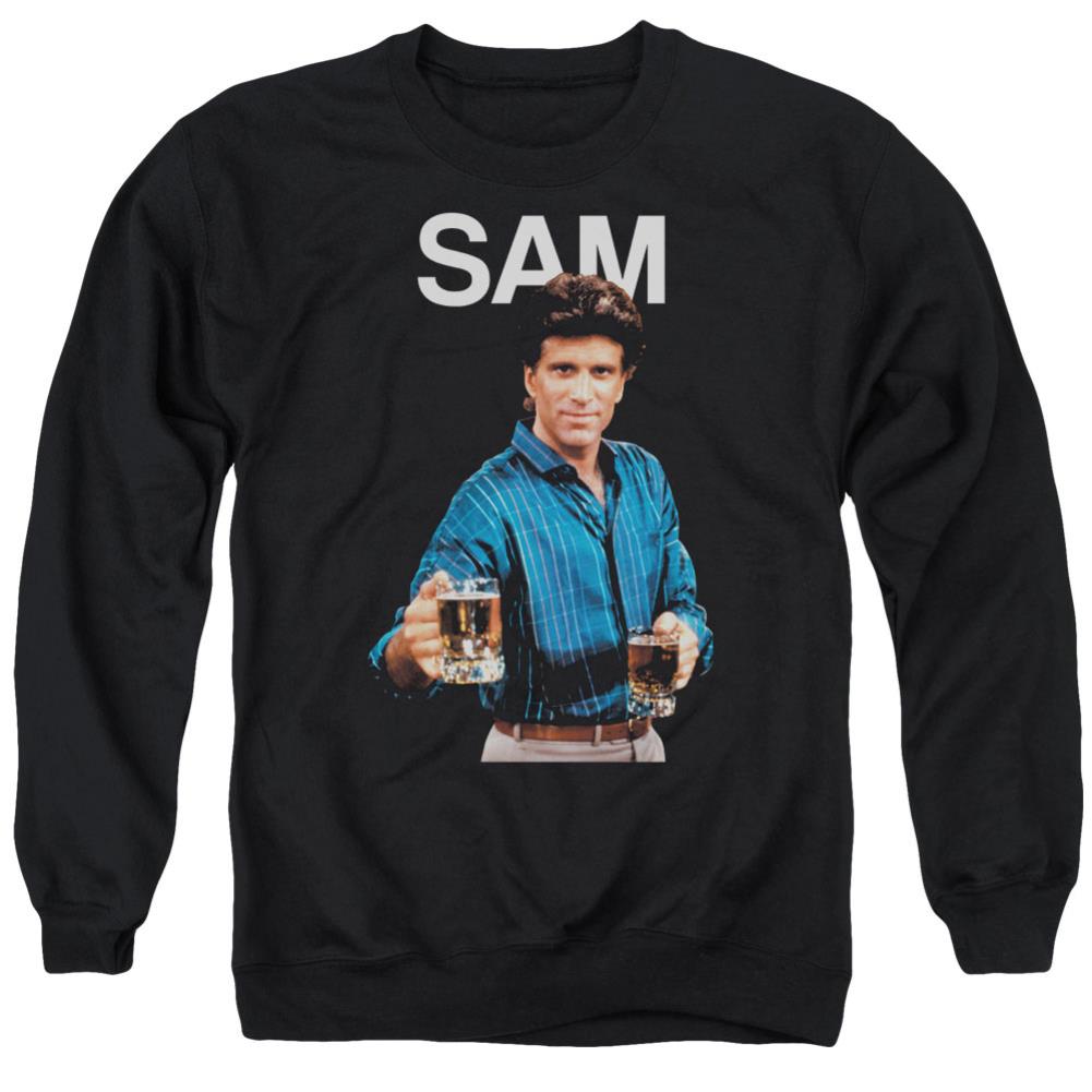 Cheers Sam Men's Crewneck 50 50 Poly Long-Sleeve T-Shirt