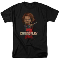 Child's Play 2 Heres Chucky Men's 18/1 Cotton Short-Sleeve T-Shirt