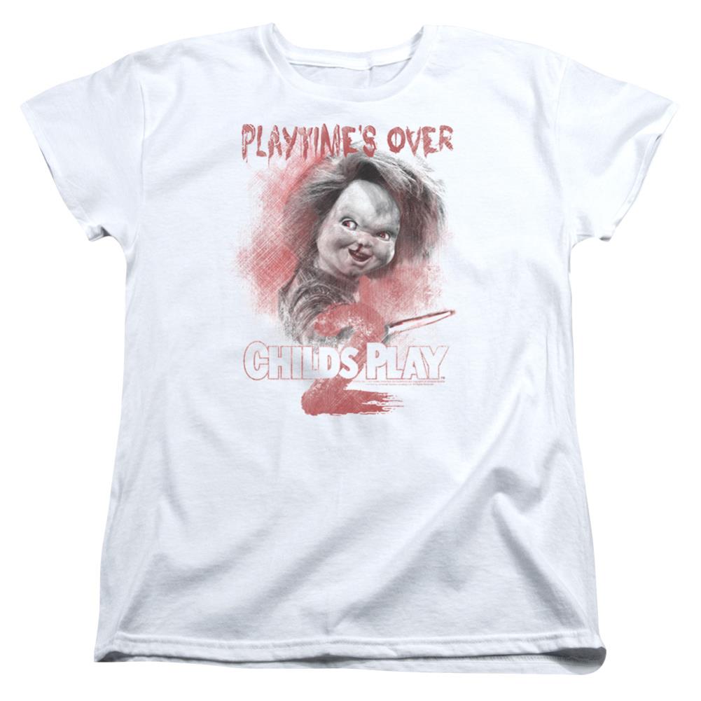 Child's Play 2 Playtimes Over Women's 18/1 Cotton Short-Sleeve T-Shirt