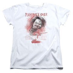 Child's Play 2 Playtimes Over Women's 18/1 Cotton Short-Sleeve T-Shirt