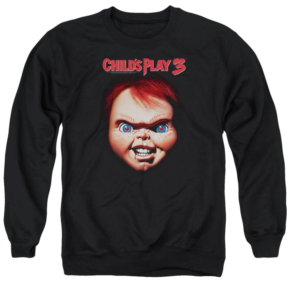 Child's Play 3 Chucky Men's Crewneck 50 50 Poly Long-Sleeve T-Shirt
