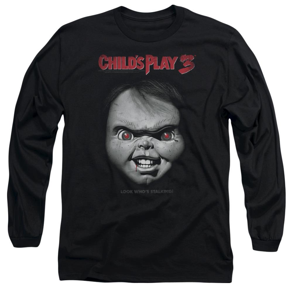 Child's Play 3 Face Poster Men's 18/1 Cotton Long-Sleeve T-Shirt