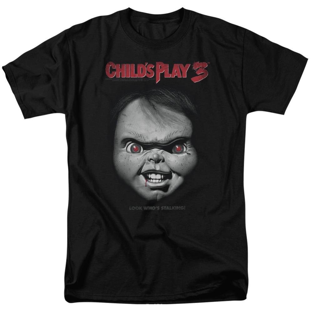 Child's Play 3 Face Poster Men's 18/1 Cotton Short-Sleeve T-Shirt