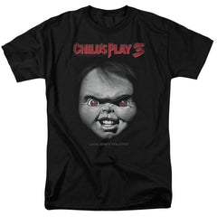 Child's Play 3 Face Poster Men's 18/1 Cotton Short-Sleeve T-Shirt